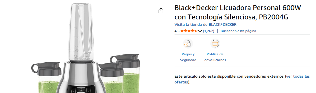 THOUGHT
The user wants me to clean a product title from an e-commerce listing.
Here are the rules:
1.  Sales text: Short, direct, natural.
2.  Remove useless model codes: e.g., 1384207-001, MLM123.
3.  Remove repetitive trademarks.
4.  Remove exaggerated adjectives or filler words.
5.  Simply state what the product is: Like Cargador Rápido or Tenis Casuales.
6.  Return ONLY the clean title: No quotes, no asterisks.
7.  VERY SHORT: Maximum 4 words.

Original Title: Black+Decker Licuadora Personal 600W con Tecnología Silenciosa, PB2004G

Let's break it down:
   Black+Decker: This is a brand. The user says remove repetitive trademarks, but this is the primary brand. However, the examples Cargador Rápido or Tenis Casuales don't include brands. The instruction Solo dime qué es el producto de forma sencilla suggests focusing on the type of product.
   Licuadora Personal: This is the core product. Licuadora (Blender) and Personal (Personal/Individual).
   600W: Power, technical detail. Likely not needed for a very short sales title.
   con Tecnología Silenciosa: Feature. Silenciosa (Silent/Quiet) is a good descriptive word if it fits the length constraint.
   PB2004G: Model code. DEFINITELY remove.

Applying the rules:
   Remove `600W`.
   Remove `PB2004G`.
   `Black+Decker` - Following the examples, brands are omitted. Cargador XULKTING 45W USB-C -> Cargador Rápido. XULKTING is a brand here. So, Black+Decker should be removed.
   Remaining: Licuadora Personal con Tecnología Silenciosa.

Now, simplify this to maximum 4 words, natural, direct, sales-oriented.
   Licuadora Personal Silenciosa (3 words) - This looks good. It describes what it is and a key feature.
   Licuadora Personal (2 words) - Also good, very direct.
   Licuadora Silenciosa (2 words) - Focuses on a key selling point.
   Licuadora Rápida (2 words) - This was an example for a charger, but it's not applicable here as the original title doesn't mention speed, but silence.

Let's compare Licuadora Personal Silenciosa (3 words) vs Licuadora Personal (2 words).
The original title highlights Tecnología Silenciosa. So, Silenciosa is an important feature. Including it makes the title more descriptive without being exaggerated.

The examples Cargador Rápido and Tenis Casuales show adding a simple, relevant adjective.
Here, Personal and Silenciosa are both relevant.
Licuadora Personal is very direct.
Licuadora Silenciosa emphasizes the unique selling point mentioned in the title.
Licuadora Personal Silenciosa combines both.

The instruction Solo dime qué es el producto de forma sencilla and the examples Cargador Rápido, Tenis Casuales suggest a core noun + simple adjective.

If it were just Licuadora, it would be too generic.
Licuadora Personal tells you what kind of blender.
Licuadora Silenciosa tells you a key feature.

The example Cargador XULKTING 45W USB-C becomes Cargador Rápido. This implies that 45W (high power) was translated into Rápido (fast).
In our case, Tecnología Silenciosa directly translates to Silenciosa.

So, Licuadora Personal Silenciosa seems like a good fit. It's 3 words, under the 4-word limit, direct, natural, and keeps the essence of Personal and the highlighted Silenciosa feature.

Let's try to be even shorter if possible, without losing too much.
If I remove Personal, it becomes Licuadora Silenciosa. This is 2 words and captures the unique selling point.
If I remove Silenciosa, it becomes Licuadora Personal. This is 2 words and captures the type.

Which one is better for MUY CORTO, directo y natural?
The user specifically highlighted Tecnología Silenciosa. This suggests it's a key differentiator.
Licuadora Personal is descriptive.
Licuadora Silenciosa is descriptive and highlights a key feature.

Let's re-evaluate the examples:
   Cargador XULKTING 45W USB-C -> Cargador Rápido. Here, 45W (a spec) was translated to Rápido (a benefit/adjective).
   Tenis casuales de bota de moda -> Tenis Casuales. Here, de bota and de moda were simplified or removed.

My product: Black+Decker Licuadora Personal 600W con Tecnología Silenciosa, PB2004G
Core product: Licuadora.
Type: Personal.
Key Feature: Silenciosa.

If I had to pick one adjective, and Personal isn't an adjective but a descriptor of type, then Silenciosa is the adjective.
Licuadora Silenciosa (2 words). This is very short and highlights the most unique part of the original title.
Licuadora Personal (2 words). This is also very short and describes the type.

The example Cargador XULKTING 45W USB-C -> Cargador Rápido. Here, XULKTING (brand), 45W (spec), USB-C (connector type) were simplified to just Cargador Rápido. It implies that 45W is the main selling point and translates to Rápido.

In my case, Personal is a type, and Silenciosa is a feature. Both are important.
If the goal is Solo dime qué es el producto de forma sencilla, then Licuadora Personal is very simple.
If the goal is also a texto de ventas, then highlighting a key benefit like Silenciosa is good.

Licuadora Personal Silenciosa (3 words) seems to strike a good balance, but the examples are often just two words.
Let's consider Licuadora Personal. It's simple, direct, tells you what it is, and what type it is.
Licuadora Silenciosa is also simple, direct, tells you what it is, and a key feature.

The instruction Solo dime qué es el producto de forma sencilla might lean towards Licuadora Personal as it describes the fundamental nature of the product. The silence is a feature of that personal blender.

However, the example Cargador Rápido takes a technical spec (45W) and converts it to a sales adjective (Rápido).
Here, Tecnología Silenciosa is already a sales-oriented feature.
So, Licuadora Silenciosa is a direct translation of the key feature.
And Personal describes the type of blender.

If I combine them, Licuadora Personal Silenciosa is 3 words.
If I have to choose only one adjective, or simplify to two words.
Licuadora Personal or Licuadora Silenciosa.

What is more fundamental to the product definition?
A blender that is for personal use.
A blender that is quiet.

Personal defines its primary use-case and size. Silenciosa describes its operation.
Both are key selling points for a personal blender.

Let's look at the instruction again: Solo dime qué es el producto de forma sencilla.
A Licuadora Personal is the product.
A Licuadora Silenciosa highlights a feature.

The example Tenis casuales de bota de moda -> Tenis Casuales. Here, de bota (type/style) and de moda (exaggerated adjective) were removed/simplified. Casuales describes the style.

In Licuadora Personal, Personal describes the type/size.
In Licuadora Silenciosa, Silenciosa describes an attribute/feature.

Given the constraint MUY CORTO (máximo 4 palabras), and the preference for simplicity.
Licuadora Personal (2 words) is very simple and describes the core product type.
Licuadora Silenciosa (2 words) is also very simple and highlights a key benefit.

Which is more natural for a sales title?
Often, key features are highlighted. Cargador Rápido.
Licuadora Silenciosa feels more like a direct sales title, highlighting a benefit directly mentioned.
Licuadora Personal just states the type.

Let's consider the phrase Licuadora Personal 600W con Tecnología Silenciosa.
The main noun is Licuadora.
The primary modifier is Personal (type).
The key differentiating feature is Silenciosa.

If I have to choose between Personal and Silenciosa as the single adjective for the Cargador Rápido pattern:
Licuadora Silenciosa makes it stand out.
Licuadora Personal defines it.

What if I use both? Licuadora Personal Silenciosa. This is 3 words, well within the 4-word limit. It's direct, natural, and concise. It covers both aspects.

Let's check the examples again for word count:
Cargador Rápido (2 words)
Tenis Casuales (2 words)

This suggests aiming for 2 words if possible, but up to 4 is allowed.
If I can convey the essence in 2 words, that's preferred.

If I choose Licuadora Personal, I lose the Silenciosa aspect which was explicitly stated as Tecnología Silenciosa.
If I choose Licuadora Silenciosa, I lose the Personal aspect.

Is Personal implied by the silence or vice-versa? Not really.
Many blenders can be silent, not just personal ones. And many personal blenders are noisy.

The phrase Solo dime qué es el producto de forma sencilla points to the core identity.
Licuadora Personal identifies it.
The silenciosa part is an important characteristic, but perhaps not as fundamental to what it is as personal (size/functionality).

Let's assume the user prefers the shortest possible if it still makes sense.
Licuadora Personal is straightforward.
Licuadora Silenciosa also works.

Consider the user's explicit instruction: Elimina códigos de modelo inútiles..., marcas registradas repetitivas, adjetivos exagerados o palabras basura. Solo dime qué es el producto de forma sencilla.
Personal describes the product simply. Silenciosa describes a feature.
Licuadora Personal (2 words) seems to fit the sencilla and MUY CORTO criteria perfectly, similar to the provided examples.

If the original title was Licuadora Silenciosa, I would definitely go with Licuadora Silenciosa.
But it's Licuadora Personal ... con Tecnología Silenciosa.
Personal seems to define the type, while Silenciosa is an added feature.

Let's try to interpret Solo dime qué es el producto de forma sencilla.
What is it? It's a personal blender.
It has silent technology.

If I say Licuadora Personal, it's very concise and tells you exactly what the base product is.
If I add Silenciosa, it adds an important feature. Licuadora Personal Silenciosa.

Given the examples are 2 words, I should lean towards 2 words if possible, without losing essential information.
Personal seems more essential to what it is than Silenciosa. A personal blender is a category. A silent blender is a feature within a category.

Final decision process:
1. Remove brand Black+Decker.
2. Remove W count 600W.
3. Remove model code PB2004G.
4. Left with Licuadora Personal con Tecnología Silenciosa.
5. Simplify con Tecnología Silenciosa to Silenciosa.
6. Now have Licuadora Personal Silenciosa. This is 3 words, fits max 4 words.
7. Compare with 2-word examples: Cargador Rápido, Tenis Casuales.
8. Does Personal or Silenciosa contribute more to qué es el producto de forma sencilla?
       Personal defines the type of blender (size, capacity, intended use). This is fundamental to what it is.
       Silenciosa describes a feature or quality of the blender.

I think Licuadora Personal captures the essence of what it is in a simple, direct way, consistent with the 2-word examples. While Silenciosa is a good feature, Personal distinguishes it from a full-size blender.

Let's try to argue for Licuadora Silenciosa. If the primary selling point is the quietness, then Licuadora Silenciosa would be better. However, Personal is also a very specific descriptor, indicating size/function.

If I have to make it MUY CORTO like the examples, Licuadora Personal is 2 words and perfectly describes the type of product. The silenciosa part is a feature that could be included if it's really the main selling point, but Personal is arguably more fundamental to the kind of product it is.

Consider the instruction Solo dime qué es el producto de forma sencilla.
It is a Licuadora Personal.

I will go with Licuadora Personal as it fits the sencilla and MUY CORTO (2 words, matching examples) criteria best, defining the product's fundamental type.Licuadora Personal