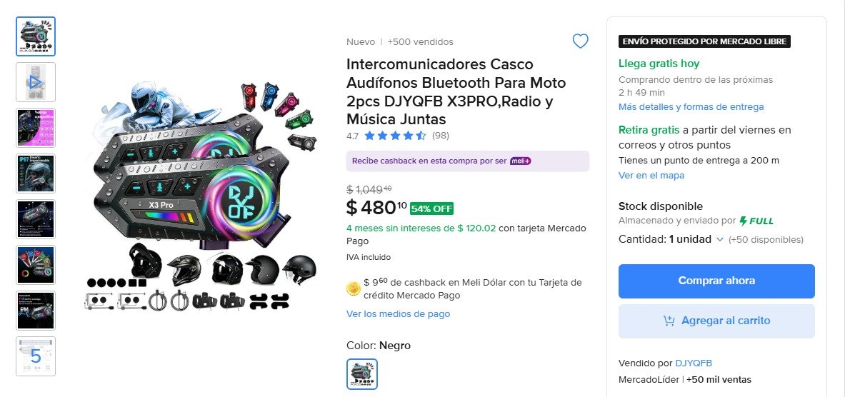 Intercomunicadores Casco Audífonos Bluetooth Para Moto 2pcs Djyqfb X3pro,radio Y Música Juntas